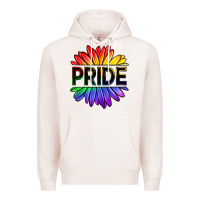 Pale Pink hippie pride sunflowers Premium Hoodie - OliviaCreatesArt