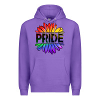 Purple hippie pride sunflowers Premium Hoodie - OliviaCreatesArt