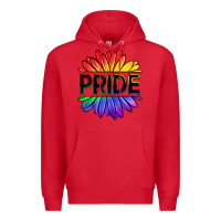 Red hippie pride sunflowers Premium Hoodie - OliviaCreatesArt