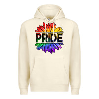 Sandshell hippie pride sunflowers Premium Hoodie - OliviaCreatesArt