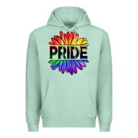 Seafoam hippie pride sunflowers Premium Hoodie - OliviaCreatesArt