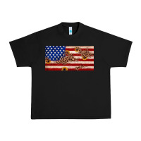 Black American flag leopard sunflower Urban Heavy Tee - JahusDesignShop