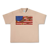 Burro American flag leopard sunflower Urban Heavy Tee - JahusDesignShop