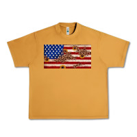 Peanut Butter American flag leopard sunflower Urban Heavy Tee - JahusDesignShop