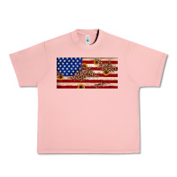 Salmon American flag leopard sunflower Urban Heavy Tee - JahusDesignShop