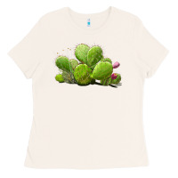 Bone desert prickly pear cactus Ladies Tee - LillyAllenDesigns