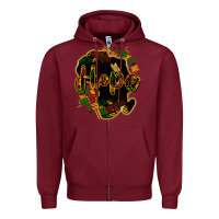 Burgundy Hope black history Zipper Hoodie - HowdyJamesFarm