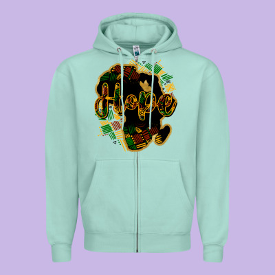 Hope Black History Zipper Hoodie Designed By Howdyjamesfarm
