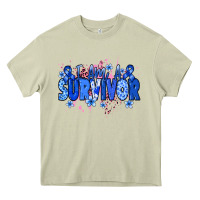 Mossy I am a survivor Colon Cancer blue ribbon Heavy Core Tee - NancyCooperArtShop