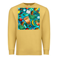 Antique Gold school boy coffe cup with camouflage seamless pattern bbs Premium Sweatshirt - BundleAndBundleShop