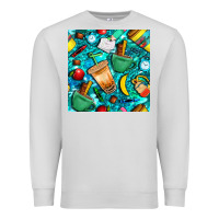 Dove Grey school boy coffe cup with camouflage seamless pattern bbs Premium Sweatshirt - BundleAndBundleShop