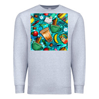 Heather Grey school boy coffe cup with camouflage seamless pattern bbs Premium Sweatshirt - BundleAndBundleShop