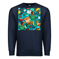 Navy school boy coffe cup with camouflage seamless pattern bbs Premium Sweatshirt - BundleAndBundleShop