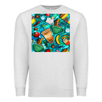 Oatmeal Heather school boy coffe cup with camouflage seamless pattern bbs Premium Sweatshirt - BundleAndBundleShop