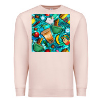 Pale Pink school boy coffe cup with camouflage seamless pattern bbs Premium Sweatshirt - BundleAndBundleShop