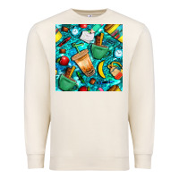 Sandshell school boy coffe cup with camouflage seamless pattern bbs Premium Sweatshirt - BundleAndBundleShop
