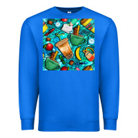 True Royal school boy coffe cup with camouflage seamless pattern bbs Premium Sweatshirt - BundleAndBundleShop