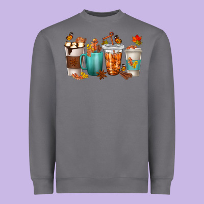 Thankful Coffee Cups Heavyweight Sweatshirt Designed By Texasbilliewilder