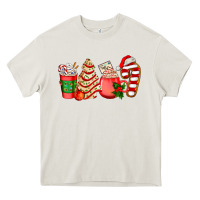 Cream christmas tree cake and coffee cups ado Heavy Core Tee - AdoDesignShop