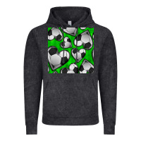 Vintage Black soccer hearts seamless pattern Vintage Hoodie - BundleAndBundleShop