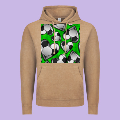 Soccer Hearts Seamless Pattern Vintage Hoodie Designed By Bundleandbundleshop