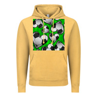 Vintage Mustard soccer hearts seamless pattern Vintage Hoodie - BundleAndBundleShop