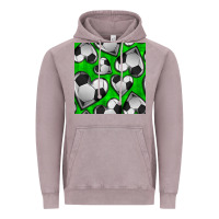 Vintage Zinc soccer hearts seamless pattern Vintage Hoodie - BundleAndBundleShop