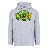 Heather Grey St. Patrick's Day lucky Heavyweight Hoodie - FaDigitalArtStudio