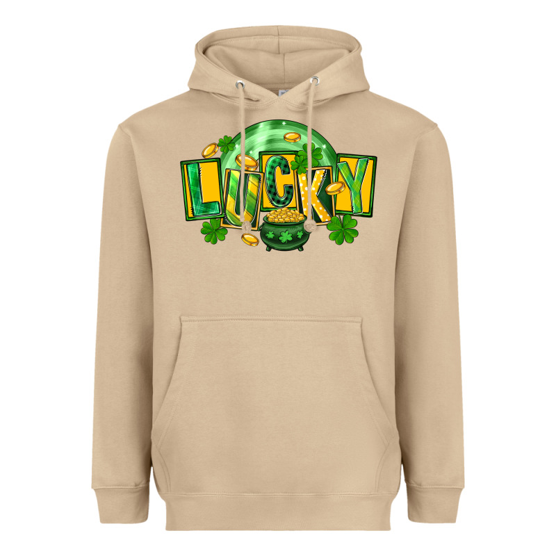 St. Patrick's Day Lucky Heavyweight Hoodie by FaDigitalArtStudio | Teevron