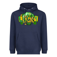 Navy St. Patrick's Day lucky Heavyweight Hoodie - FaDigitalArtStudio