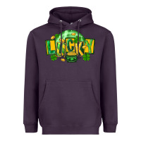 Plum St. Patrick's Day lucky Heavyweight Hoodie - FaDigitalArtStudio