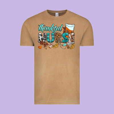 Thankful Nurse Vintage Tee Designed By Bundleandbundleshop
