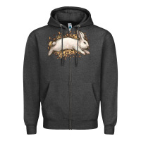 Bunny Rabbit Leopard Easter Day Zipper Hoodie | Teevron