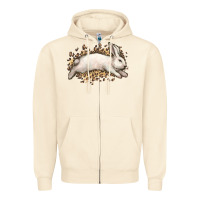 Sandshell Bunny Rabbit leopard Easter Day Zipper Hoodie - HowdyJamesFarm