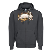 Smoke Bunny Rabbit leopard Easter Day Zipper Hoodie - HowdyJamesFarm