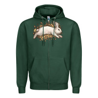 Sports Green Bunny Rabbit leopard Easter Day Zipper Hoodie - HowdyJamesFarm