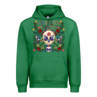 Emerald dia de los muertos Urban Hoodie - CowhideDigitalArt