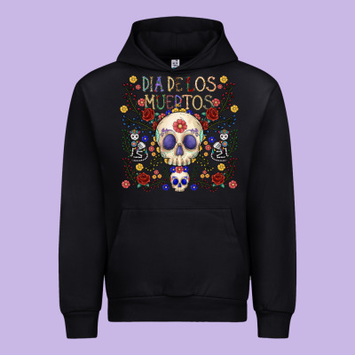 Dia De Los Muertos Urban Hoodie Designed By Cowhidedigitalart