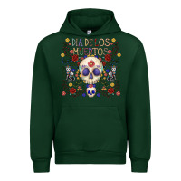 Forest Green dia de los muertos Urban Hoodie - CowhideDigitalArt