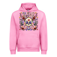 Fuchsia Pink dia de los muertos Urban Hoodie - CowhideDigitalArt