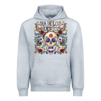 Heather Grey dia de los muertos Urban Hoodie - CowhideDigitalArt