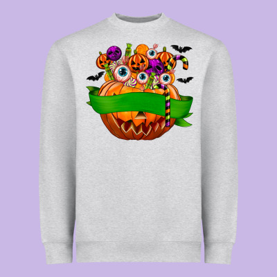 Personalized Boy Halloween Candy Heavyweight Sweatshirt Designed By Texasbilliewilder