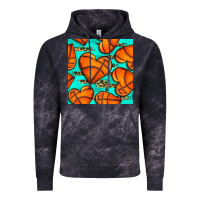 Cloud Black basketball hearts with leopard seamless pattern Vintage Hoodie - BundleAndBundleShop