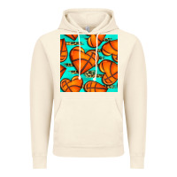Vintage Artic basketball hearts with leopard seamless pattern Vintage Hoodie - BundleAndBundleShop