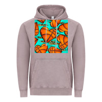 Vintage Zinc basketball hearts with leopard seamless pattern Vintage Hoodie - BundleAndBundleShop