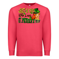 Cardinal Just a girl who loves St. Patrick's Day Premium Sweatshirt - FaDigitalArtStudio