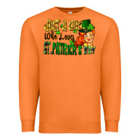 Carrot Just a girl who loves St. Patrick's Day Premium Sweatshirt - FaDigitalArtStudio