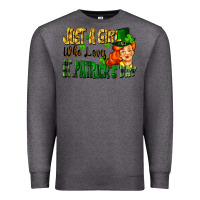 Charcoal Heather Just a girl who loves St. Patrick's Day Premium Sweatshirt - FaDigitalArtStudio