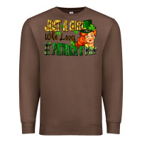 Chestnut Just a girl who loves St. Patrick's Day Premium Sweatshirt - FaDigitalArtStudio