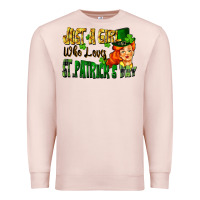 Pale Pink Just a girl who loves St. Patrick's Day Premium Sweatshirt - FaDigitalArtStudio